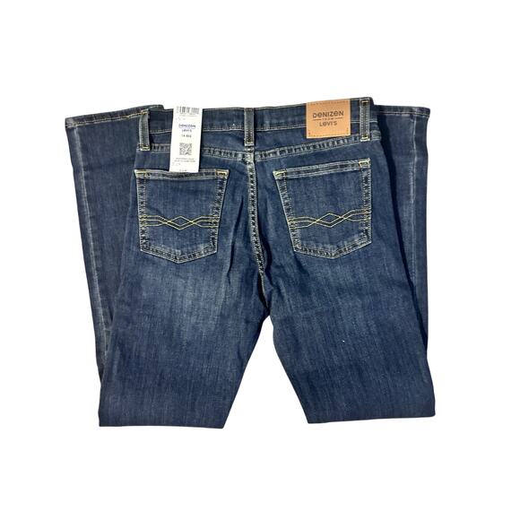 NWT Girls Levi’s Skinny Jeans Dark Wash Adjustable Waist 14 Regular - Picture 5 of 6